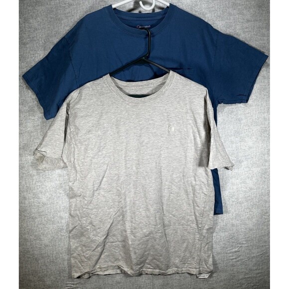 Champion Other - Lot of 2  Champion T-Shirt Men's Jersey Tee Heather Gray Blue Logo Size Large